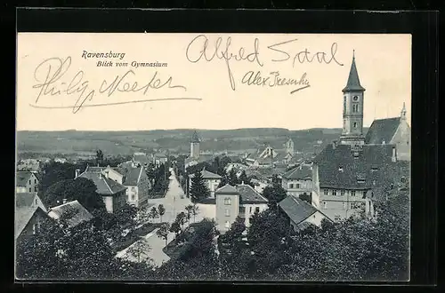 AK Ravensburg, Blick vom Gymnasium