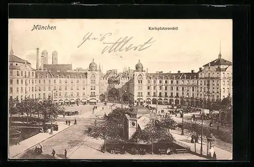 AK München, Karlsplatzrondell