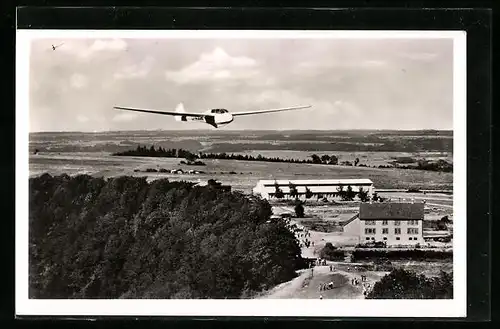 AK Hornberg, Berggasthof-Segelfliegerlager, Flugzeug