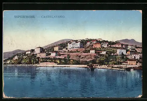 AK Castelnuovo, Blick auf die Villen am Ufer