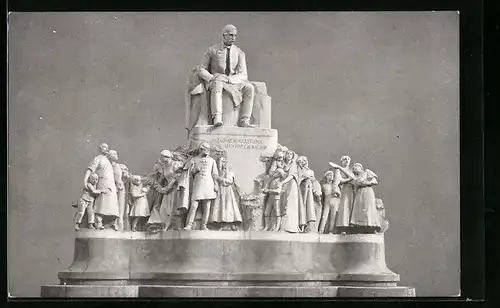 AK Budapest, Denkmal des Dichters Michael Vörösmarty
