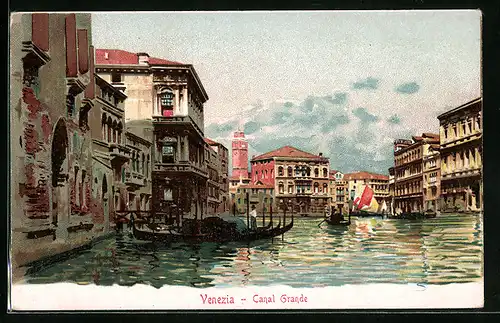 Künstler-AK Venezia, Canal Grande