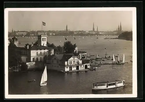 AK Hamburg, Gsathaus Uhlenhorster Fährhaus und Aussenalster