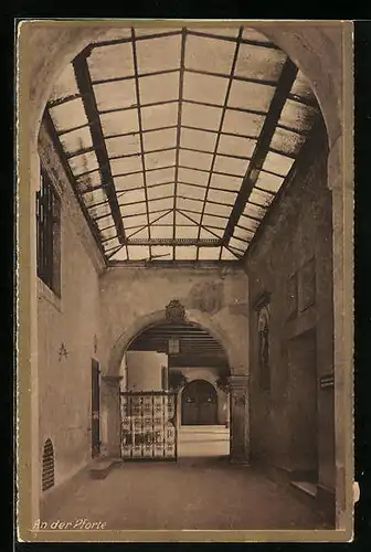 AK Köln /Rhein, An der Pforte des Klosters der Ursulinen