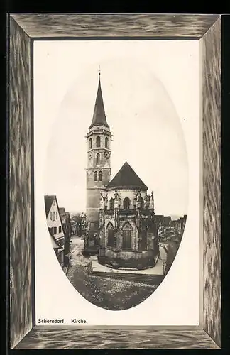 AK Schorndorf, Blick auf Kirche