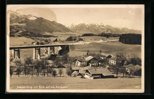 AK Hasperting, Totale mit Blick auf die Autobahn