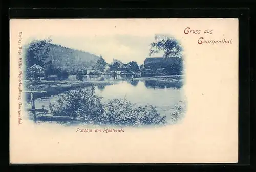 AK Georgenthal, am Mühlteich