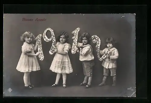 AK Kinder mit Jahreszahl 1912