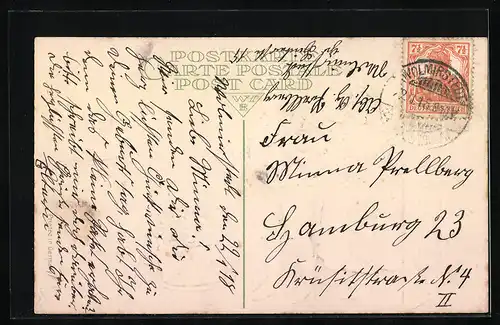 AK Kinder mit Blumen zum Geburtstag