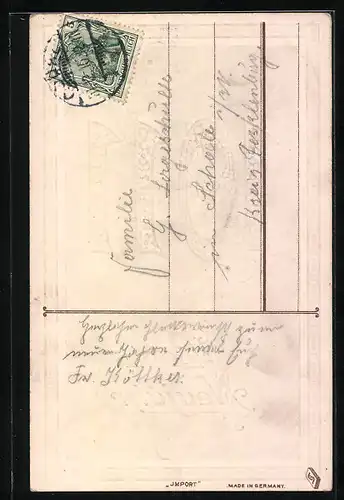 AK Jahreszahl 1911, Prosit Neujahr