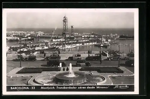 AK Barcelona, Montjuich, Transbordador aereo desde Miramar