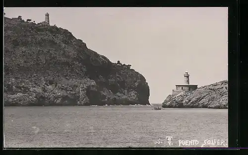 AK Soller, Leuchttürme an der Felsenküste, Puerto