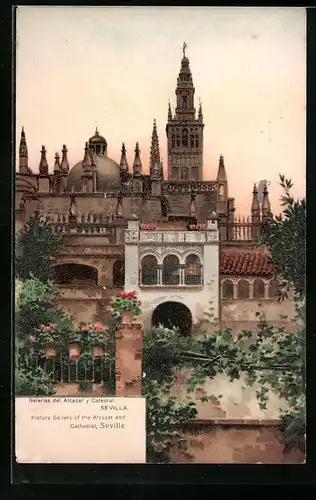 AK Sevilla, Galerias del Alcazar y Catedral