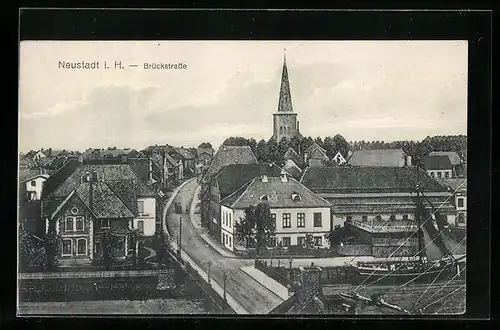 AK Neustadt i. H., Teilansicht mit Brückstrasse