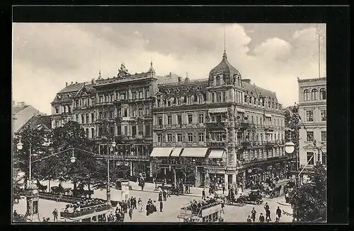 AK Berlin, Unter den Linden mit Café Bauer