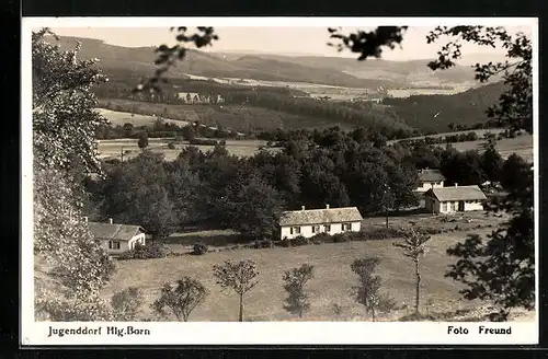 AK Heiligenborn / Hutten, Jugenddorf mit Umgebung aus der Vogelschau