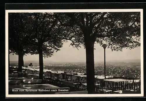 AK Radebeul, Gasthaus Spitzhaus, Gartenterrasse