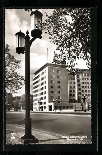 AK Berlin-Charlottenburg, Blick in die Bismarckstrasse