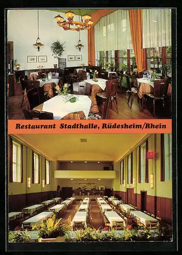 AK Rüdesheim a. Rhein, Restaurant Stadthalle