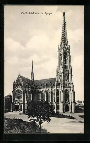 AK Speyer, Blick zur Gedächtniskirche
