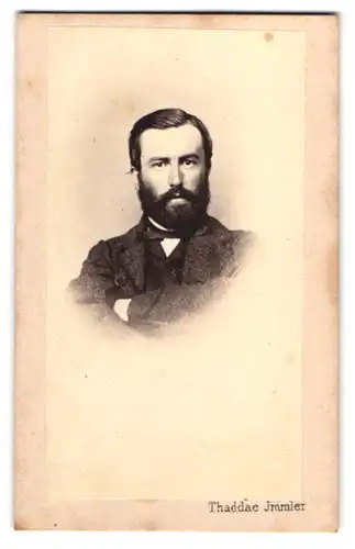 Fotografie Thaddae Immler, Bregenz, Bürgerlicher Herr mit Vollbart