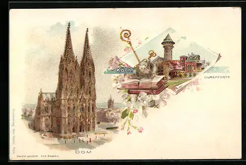 Lithographie Köln, Dom, Ulrepforte
