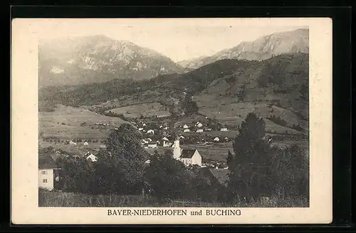 AK Bayerniederhofen, Ortsansicht mit Buching