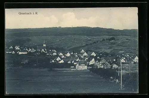 AK Grunbach i. R., Teilansicht mit Kirche