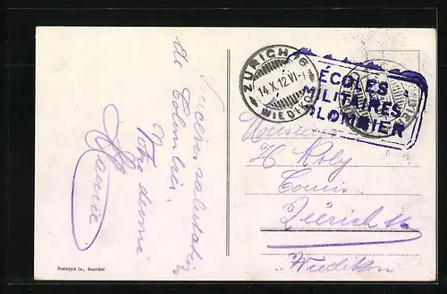 AK Colombier, Panorama et les Alpes