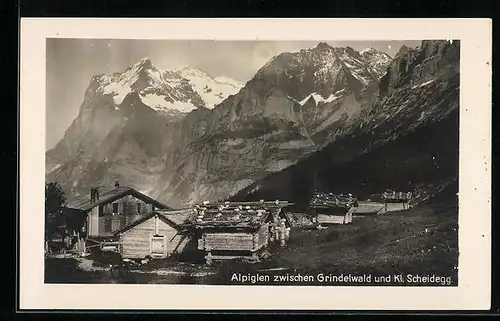 AK Alpiglen, Ortsansicht zwischen Grindelwald und kl. Scheidegg