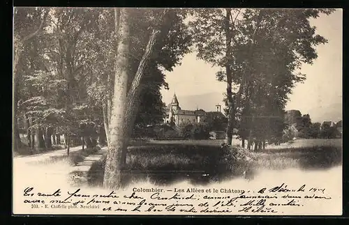 AK Colombier, Les Allées et le Chateau