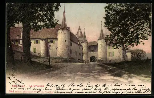 AK Colombier, Schloss, Strassenansicht