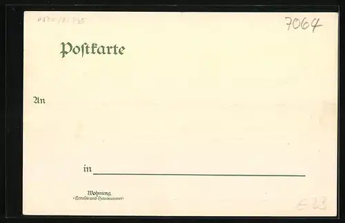 Lithographie Hebsack / Remshalden, Strassenpartie mit Kirche