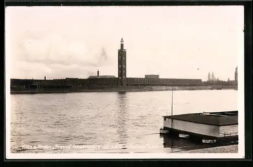 AK Köln /Rh., Ausstellung Pressa, Gesamtansicht mit Turm