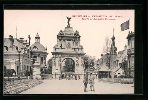 AK Bruxelles, Exposition de 1910, Entrée de Bruxelles Kermesse