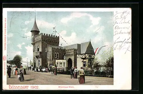 AK Düsseldorf, Industrie- und Gewerbe-Ausstellung 1902, Weinhaus Klein