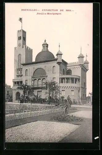 AK Bruxelles, Exposition de 1910, Pavillon Monégasque