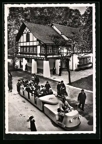 AK Zürich, Schweizerische Landesausstellung 1939, Elektrobahn beim Landgasthof