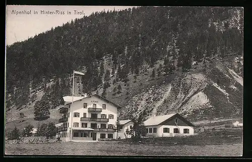 AK Hinter-Riss /Tirol, Blick auf Alpenhof