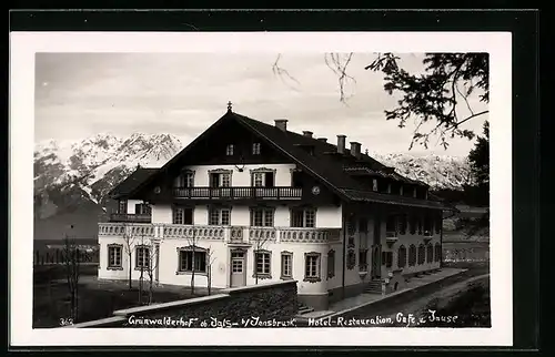 AK Igls, Hotel-Restauration, Café u. Jause Grünwalderhof