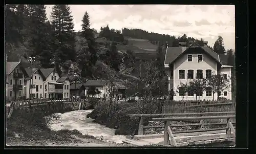 AK Gries a. B., Ortspartie mit Fluss