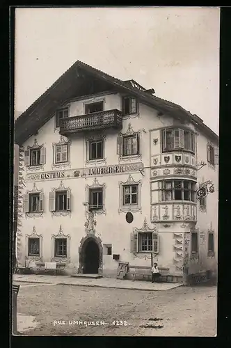 AK Umhausen, Gasthaus zur Krone des J. Marberger