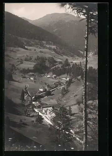 AK Gries am Brenner, Dorf aus der Vogelschau