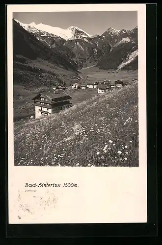 AK Bad-Hintertux, Ortspartie gegen das Gebirge