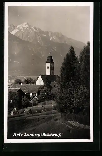 AK Lans, Ortsansicht mit Kirche gegen Bettelwurf