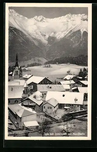 AK Igls bei Innsbruck, Teilansicht mit Nordkette