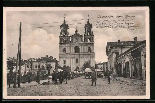 AK Grodno, An der Röm.-Kath. Kirche