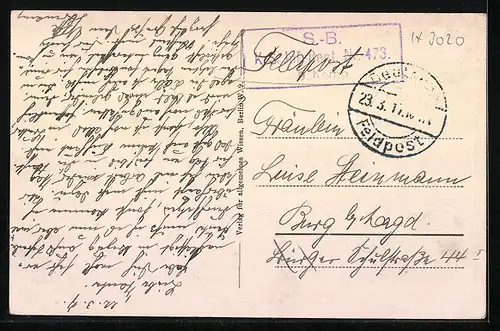 AK Brest-Litowsk, Ortspartie mit zerstörten Gebäuden