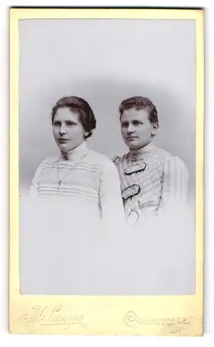 Fotografie M. Lange, Colditz i. S., Fürstenweg, Zwei Damen in modischer Kleidung