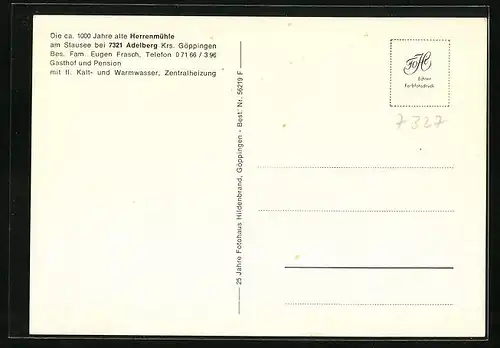 AK Adelberg, Innenansicht der Herrenmühle